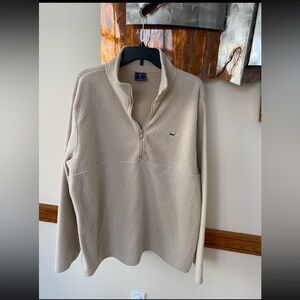 Vineyard Vines Men’s XL Sherpa Quarter Zip tan